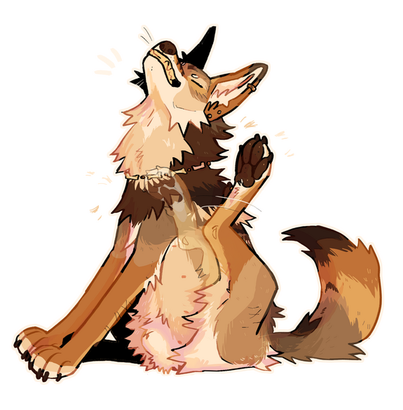 flat color feral fullbody, $40 USD