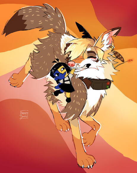 flat color feral fullbody, $40 USD